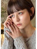 耳掛けシースルーショートカット