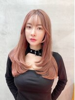 ロンドアベニール 北千住(Lond avenir)&nbsp;レイヤーカット　ピンクベージュ　西田大樹