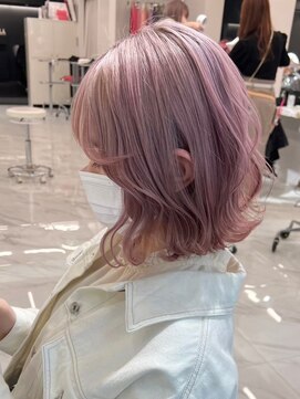 ランテルディ 渋谷(LANTERDIT) ラベンダーカラー　ハイトーン　カシスカラー　くびれレイヤー