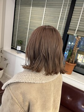 ディジョン(Dijon) 韓国顔まわりレイヤーカットグレージュオリーブベージュブラウン