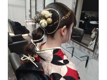 ドルヘアーの雰囲気（イベント用のヘアセット着付メイクがトータルでできる美容室）