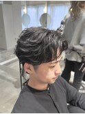 フェザーショートフェザーパーマセンターパート
