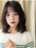 ウェットヘア黒髪くせ毛風エアリーミディアム315X川口30代40代