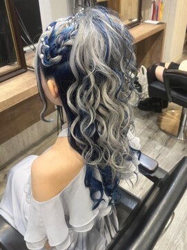 ヘアセット アリエス 新宿駅前店(aries) *.編みかちゅ高めハーフポニー.*