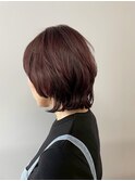 レイヤーカット ツヤ髪カラー色持ち◎暖色ブラウンカラー