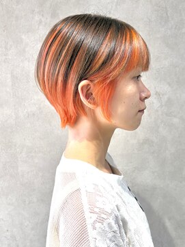 エンクス(enx) くびれヘア/アプリコットオレンジ/ハイライトカラー/鶴ヶ峰YM84