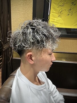 レオヘアワークス(LEO HAIR WORKS) ツイスパ　シルバーメッシュ　新潟　女池　スキンフェード