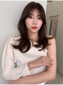 《SOYON》セミロングレイヤー　垢抜けカット 顔周りレイヤー