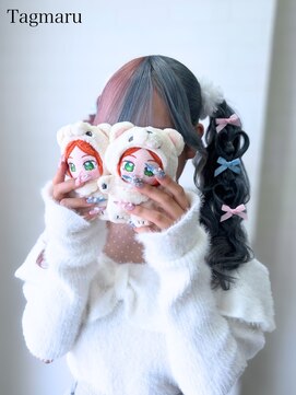 推し活ヘアセット☆ツインの2連ハートアレンジ