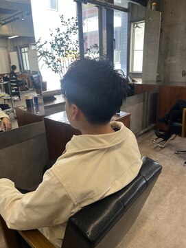 タメ(tame-) サーフカール/フェザーパーマ/ブルーブラック【都賀/メンズ】