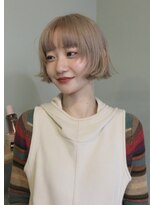 ゾーイダイミョウ(ZOEY daimyo)&nbsp;透明感カラー ミルクティーベージュ ボブカット 大名