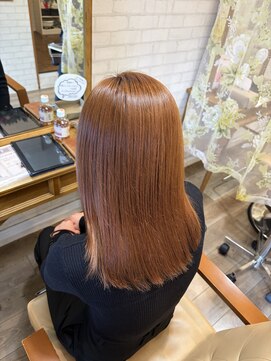 エンヴィー(ENVY) 髪質改善ケアカラー×透明感オレンジベージュ