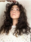ドライパーマ/ロングレイヤーパーマ/コテ巻き風パーマ