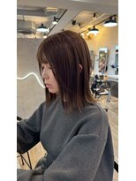 ヴィサージュバスク(VISAGE ba.s.k) 透明感ブラウンで叶える艶感ストレートボブ