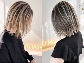 ユイマァル 倉敷(YUIMARL)の写真/【岡山/倉敷/老け見え解決】白髪ぼかしハイライトで魅力を引き出す!デザインカラーで白髪をカバー♪