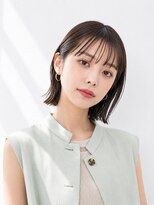 フォト 新宿三丁目(foto) 髪質改善縮毛矯正地毛風ストレートまとまる艶感切りっぱなしボブ