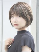 前髪あり大人ショートボブ20代30代40代【AIN.表参道】川原大地