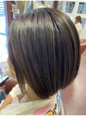 艶カラーボブ［髪質改善］［生駒市美容室］［40代50代60代］