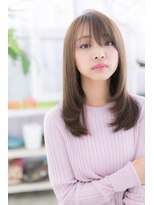 ミック 日暮里店(miq) シースルーバングラベンダーグレージュエアストレートb1