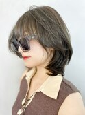 レイヤーボブ_グレージュカラーボブウルフ_ba402321