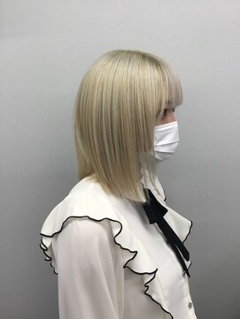 スペースヘアデザイン(SPACE hair design) ホワイトミディアムボブ