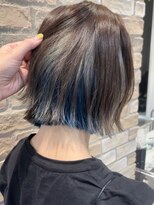 ゼストソエル(ZEST soell)&nbsp;インナーカラー ミックスカラー ブルーシルバー 立川 学割/e