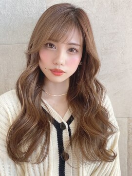 プアメリア 名古屋(Puamelia) ダブルカラー×グレーベージュ☆レイヤーロング[名古屋]