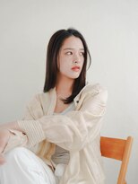 ムク 甲府(muku.)&nbsp;ミディアムヘア/斜めバング/グレージュカラー/甲府駅