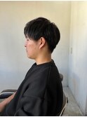【soy-kufu】MEN'S HAIRアッシュブラックマッシュショート