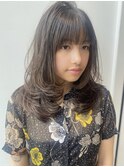 ミディアムたっぷりレイヤーカット前髪カットトリートメント