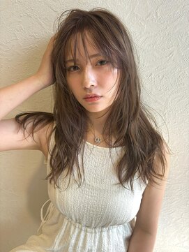 リト 四条 烏丸(riTo) 20代暗めカラーデザインカラーロングオリーブグレージュベージュ