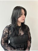 ブルーブラックとレイヤーカット