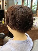 マッシュショートニュアンスパーマ◎レッドブラウン【池袋】