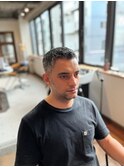 大人海外イケオジアップバングショートフェード：大村　大心
