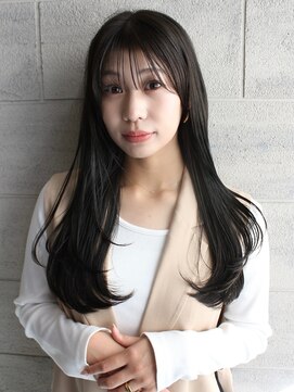 ルアウ 岡本店(LUAU) レイヤーカット×オリーブグレージュカラー