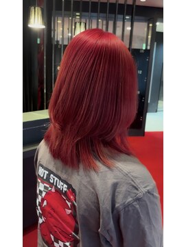 アース 鈴鹿店(HAIR&MAKE EARTH) レッドカラー+ミディアムレイヤー