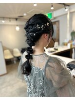 ジャンクス 千葉(junks)&nbsp;ヘアセット/結婚式ヘアセット/編みおろし/SAKIKA