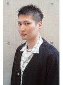 かき上げヘア　ニュアンスマッシュ　サイドパート　ビジネス
