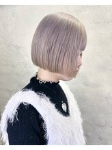 ミルクティーベージュ/ダブルカラー/ブリーチなしダブルカラー/ケアブリーチ/髪質改善/学割U24/原宿/原宿駅