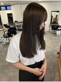 透明感ブラウン♪髪質改善カラー内巻きストレート