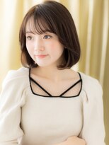 カバーヘア ブリス 大宮西口(COVER HAIR bliss) シースルーバングマロンベージュ美髪ワンカールAラインボブX大宮