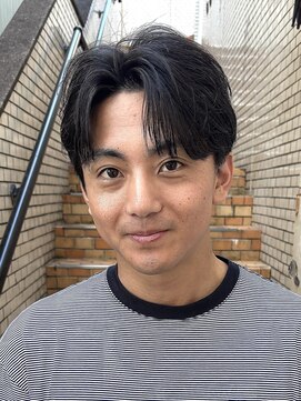 ゴーエン(GO-EN) ニュアンスパーマセンター分けメンズ