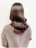 髪質改善◎ココアブラウン×くびれヘア/30代40代愛されヘア
