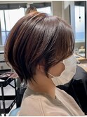 ショートカット20代30代40代前髪あり面長丸顔ショートボブ