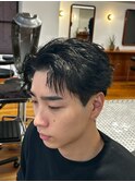 表参道駅MEN’S/ニュアンスパーマ/刈り上げセンターパート