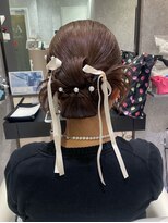 ルミュドゥプレシャス(LEMIEUX de precious) リボンカチモリへア×パール、リボンアレンジ
