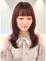 フォト 武蔵小杉(foto) ナチュラルミディアムレイヤー/レッドブラウン/ハッシュカット