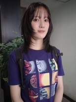ネルケ 立川(nelke) 顔周りレイヤーカットミディアム暗髪ダークグレージュ小顔立川