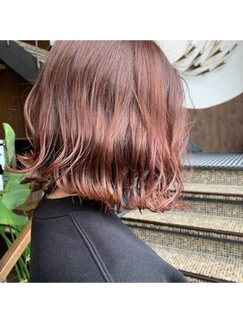 ピースリーヘア バイ カーサ(peathree.hair by CASA) ピンクブラウン×ボブ