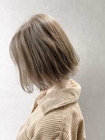 ジーナ 札幌(Zina)&nbsp;【Zina札幌】イメチェン毛先パーマ耳かけ×フォギーベージュ